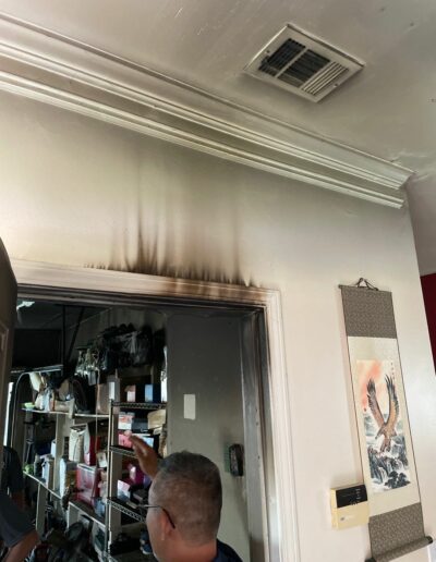 Stains from fire and soot